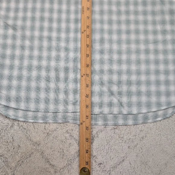 Canali Shirt Mens XL Green Check Cotton Ombre Sport Button Up Long Sleeve Office - Picture 5 of 7